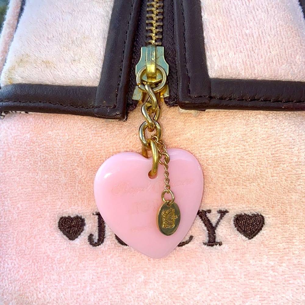 Vintage Juicy Couture BABY PINK Velour Terry BOWLER BAG Y2K RARE BARBIECORE - Picture 8 of 15